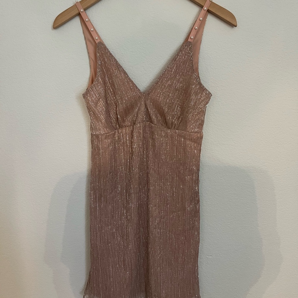 Glittery Pink Mini Dress